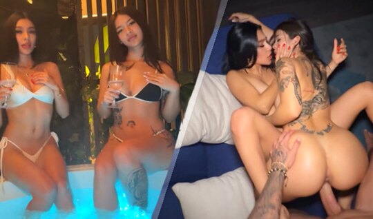 Brunes torrides engagées dans une passion lesbienne brûlante