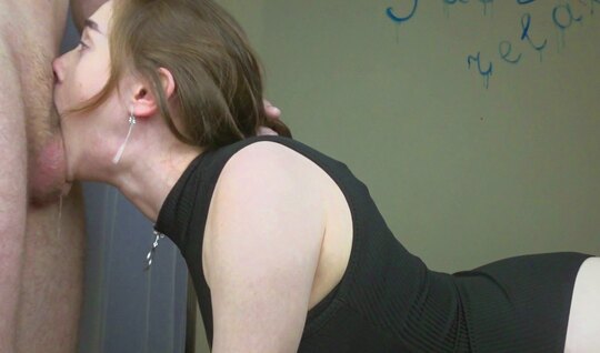 A strong member fucked a Russian girlfriend rudely in her throat