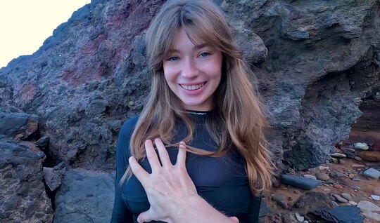 Cute Russian tourist is not against sex in nature