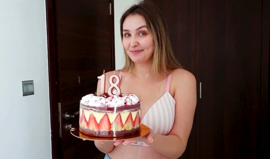 Mom gave stepson bright sex for his birthday